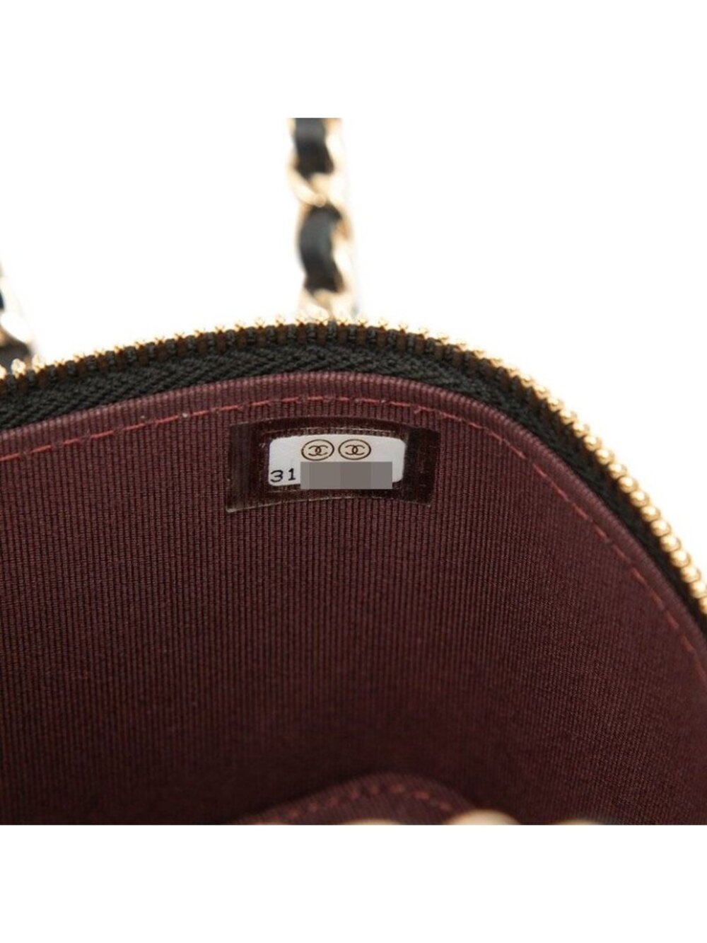 Chanel CC Logo Quilted Mini Vanity Chain Shoulder Bag Black Lambskin - Picture 6 of 7